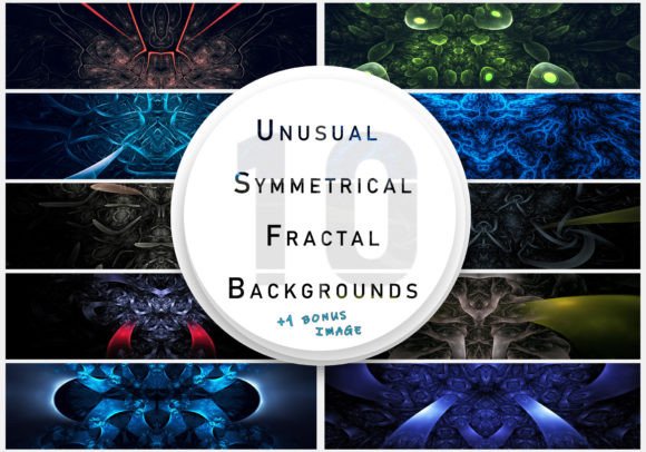 10 Unusual Symmetrical Fractal Backgrounds: A Unique Design Resource for Creative Professionals