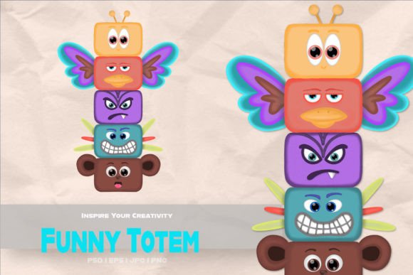 Animal Funny Totem - Cartoon Character