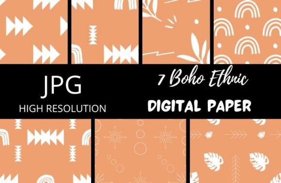 Beige Boho Digital Papers: A Versatile Choice for Creative Projects
