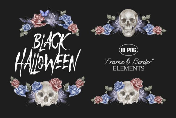Black Halloween Frame Border