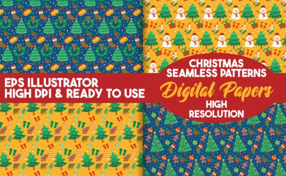 Christmas Pattern Seamless Digital Paper