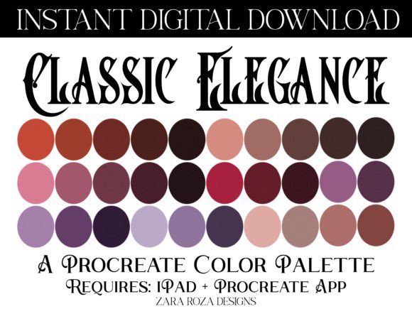 Classic Elegance Procreate Color Palette