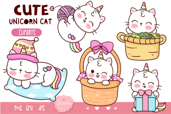 Cute Cat Unicorn Kawaii Clipart: A Creative Asset for Modern Designers and Entrepreneurs