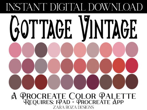 Exploring the Cottage Vintage Procreate Color Palette for Digital Art and Design