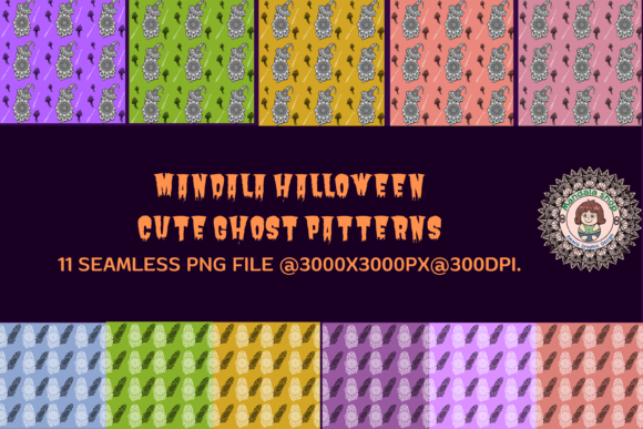 Mandala Halloween Cute Ghost
