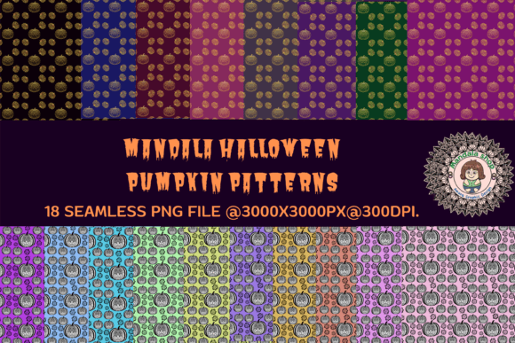 Mandala Halloween Pumpkins