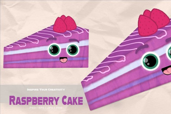 Raspberry Cake with Face - Character: A Versatile Design Asset for Creative Projects