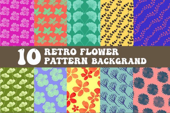 RETRO Flower Pattern Background: A Versatile Design Asset for Creative Projects