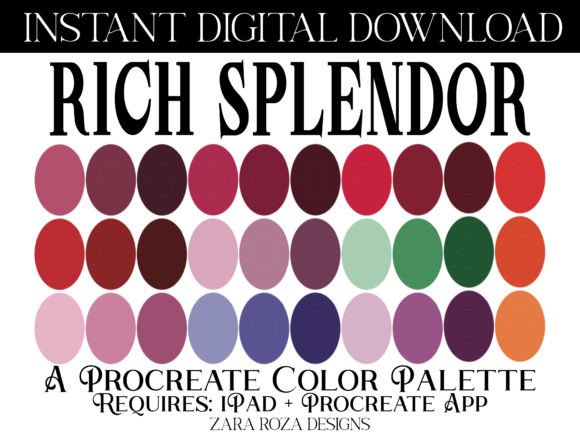 Rich Splendor Procreate Color Palette
