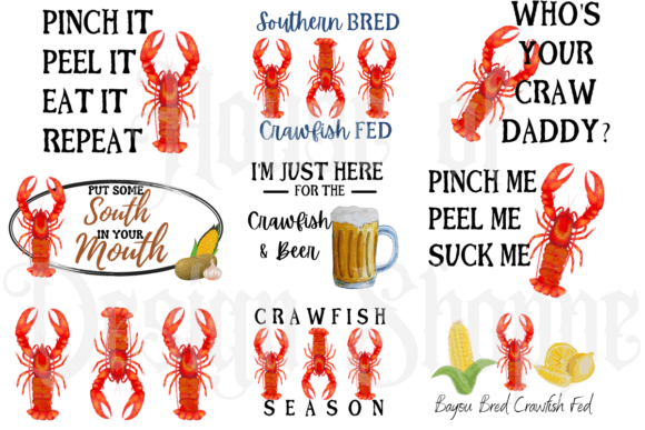 Set of 9 300dpi Individual Crawfish PNGs: A Practical Guide