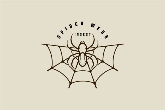 Spider Webs Logo Line Art Vintage Design: A Timeless Symbol in Modern Creativity