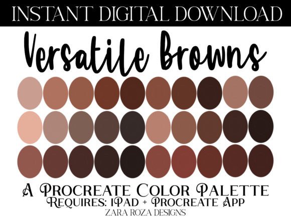 Versatile Browns Procreate Color Palette: A Must-Have for Artists and Designers