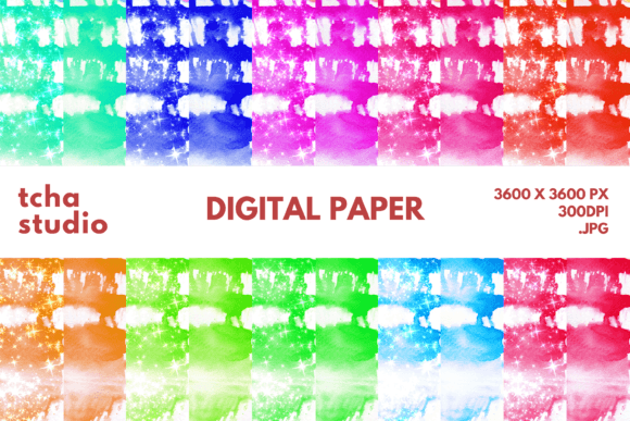 Wet and Dry Watercolor Digital Papers for Creative and Commercial Use